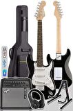 Midex RPH30WH-50AMP Elektro Gitar Seti 50 WATT Bluetooth Şarjlı Amfi Kulaklık Full SET